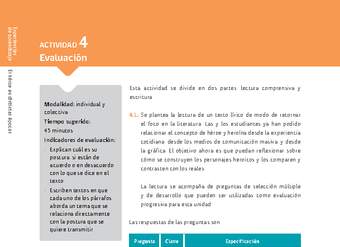 Sugerencia para el profesor: Actividad 4: Evaluación