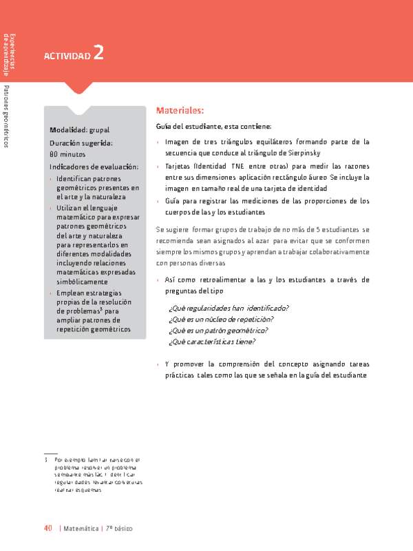 Sugerencia para el profesor: Actividad 2