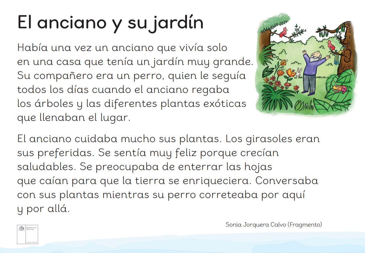 El anciano y su jardín