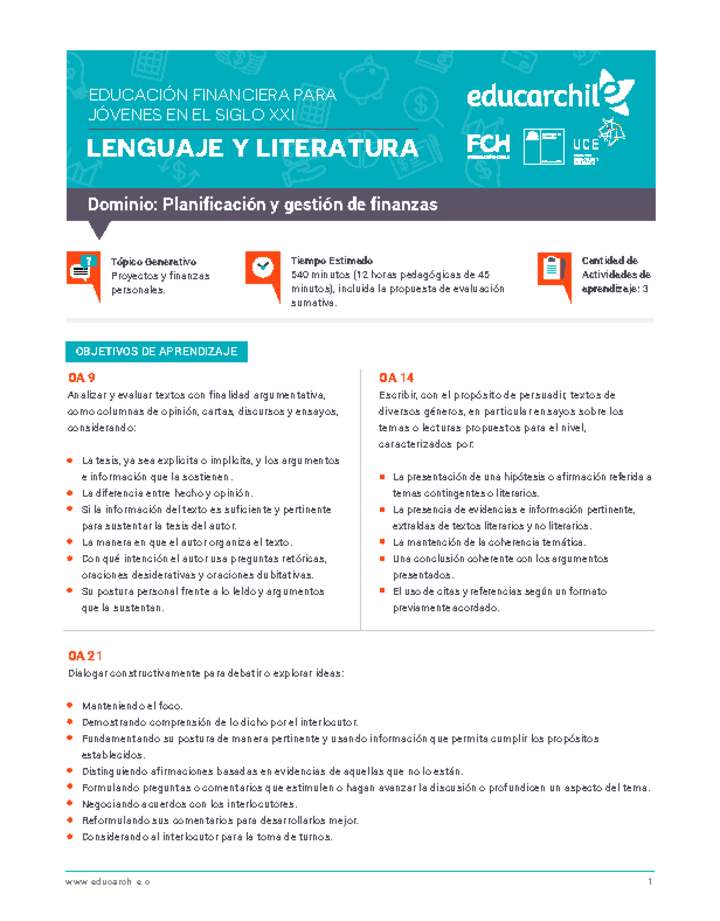 Dominio: Planificación y Gestión de Finanzas Imagen portada