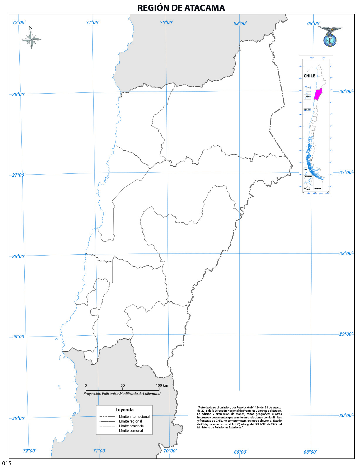 Mapa región de Atacama (mudo) Imagen portada