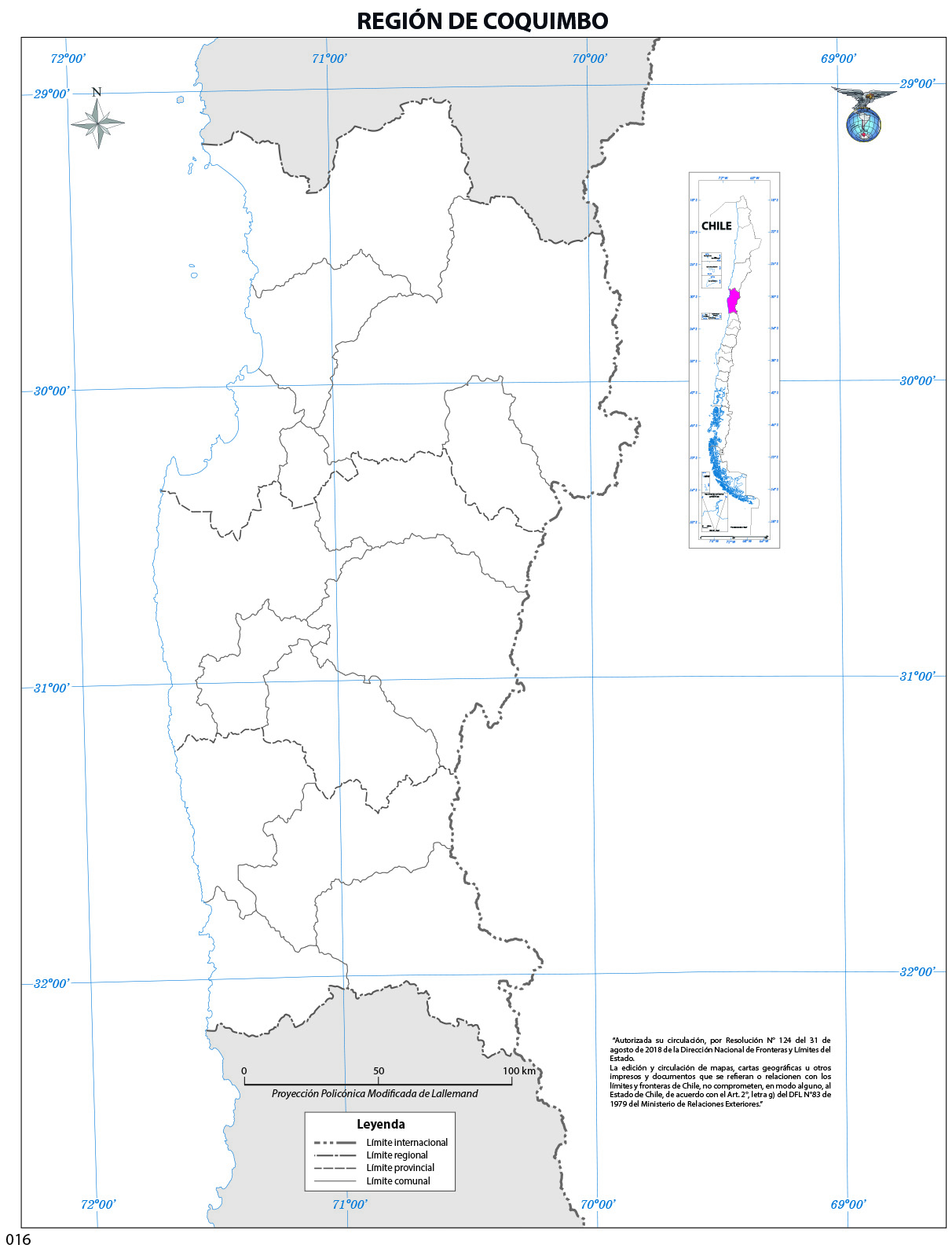 Mapa región de Coquimbo (mudo) Imagen portada