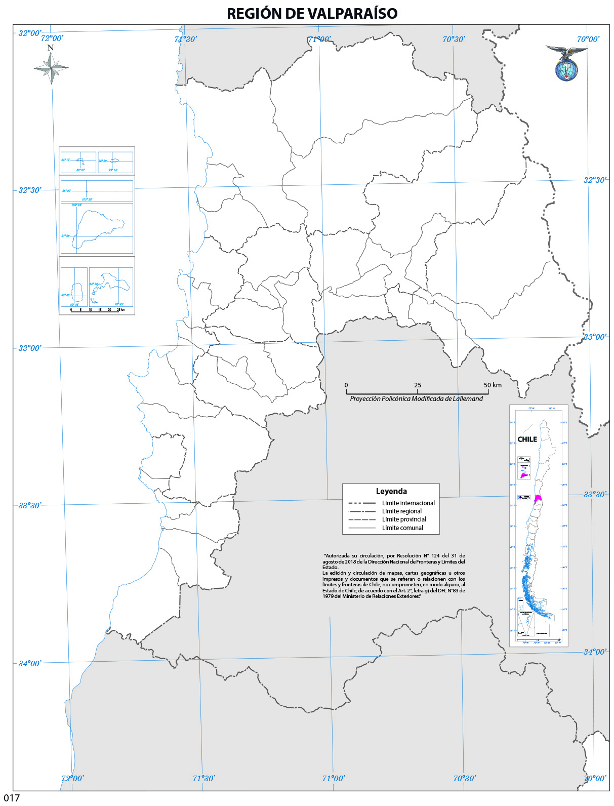 Mapa región de Valparaíso (mudo) Imagen portada