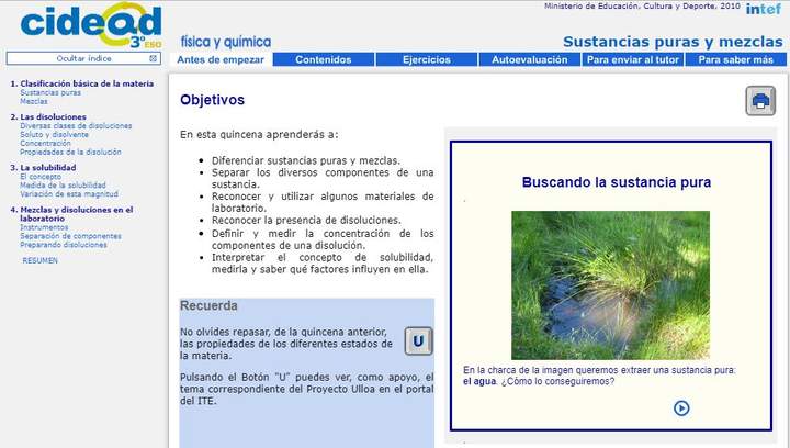 Sustancias puras y mezclas Imagen portada