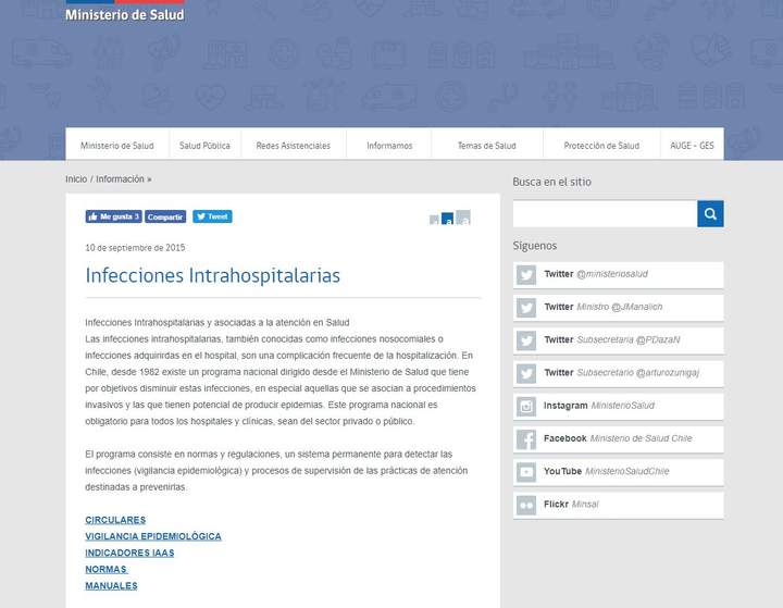 Programa de prevención de infecciones intrahospitalarias Imagen portada