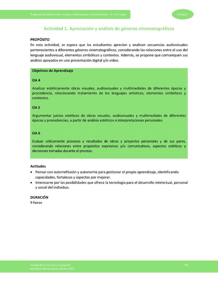 Actividad 1: Apreciación y análisis de géneros cinematográficos Imagen portada