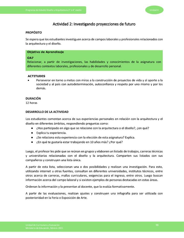 Actividad 2: Investigando proyecciones de futuro Imagen portada