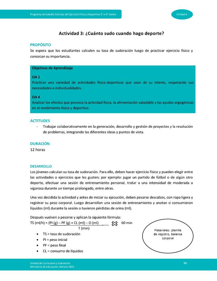 Actividad 3: ¿Cuánto sudo cuándo hago deporte? Imagen portada