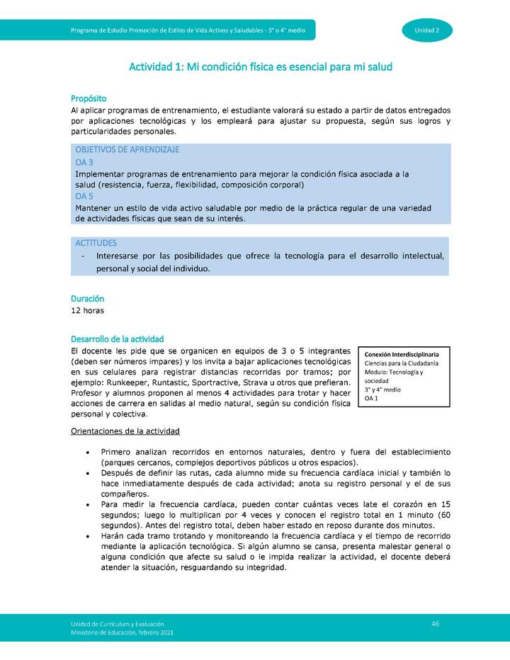 Actividad 1: Mi condición física es esencial para mi salud Imagen portada