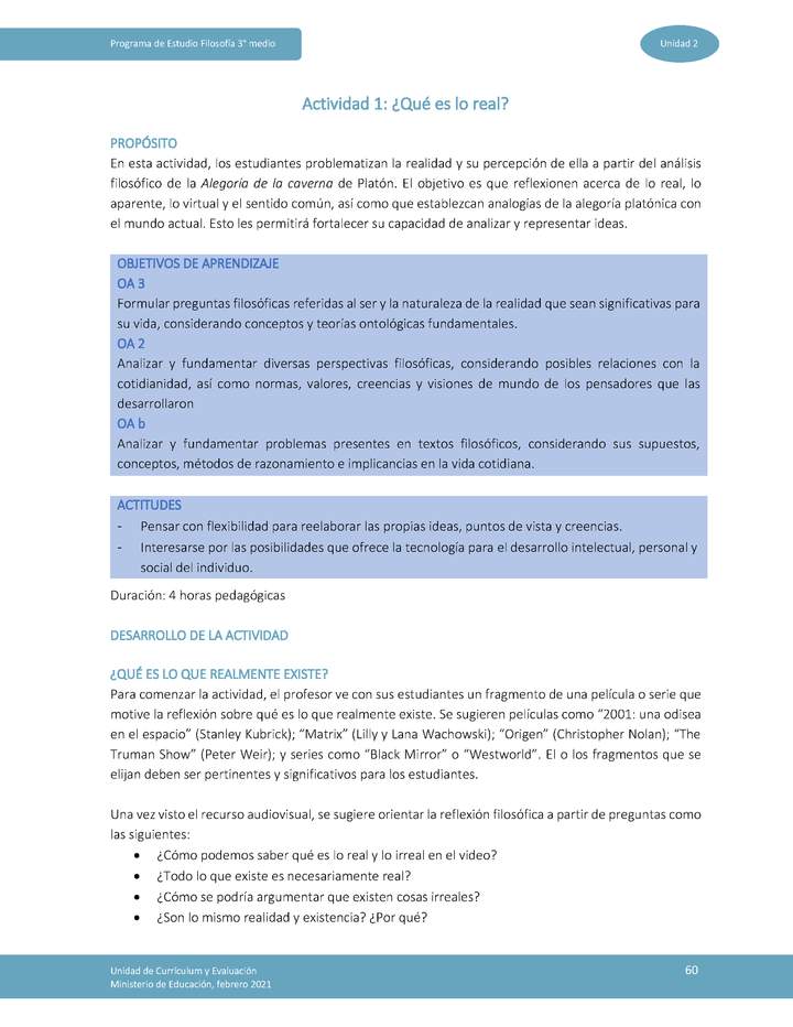 Actividad 1: ¿Qué es lo real? Imagen portada