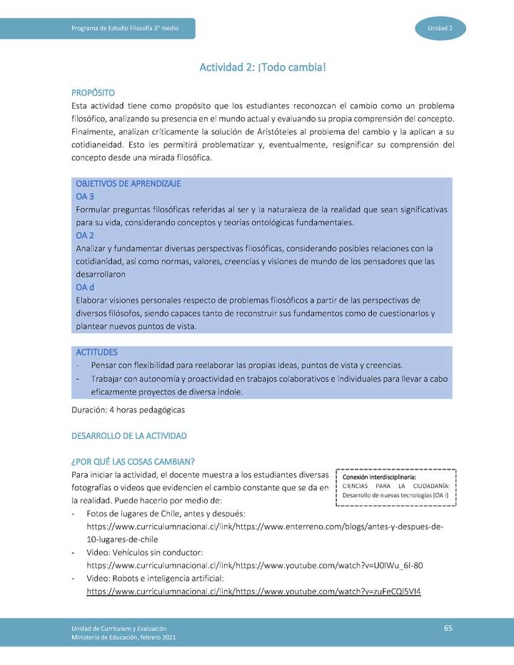 Actividad 2: ¡Todo cambia! Imagen portada