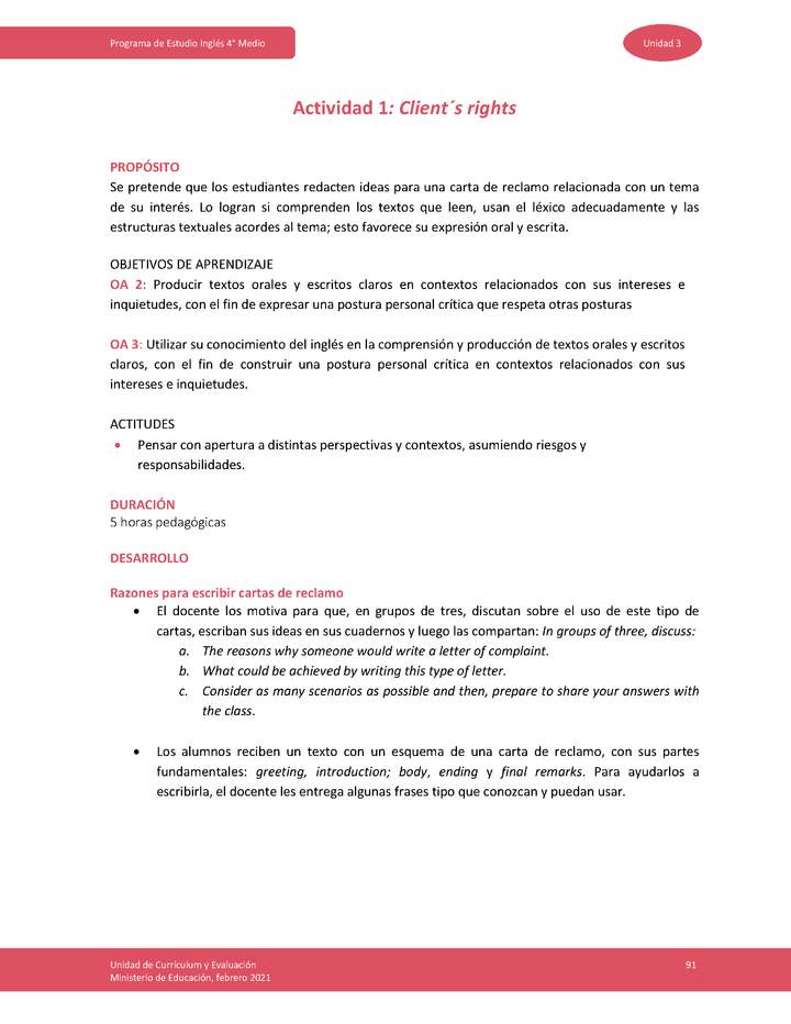 Actividad 1: Client ́s rights Imagen portada