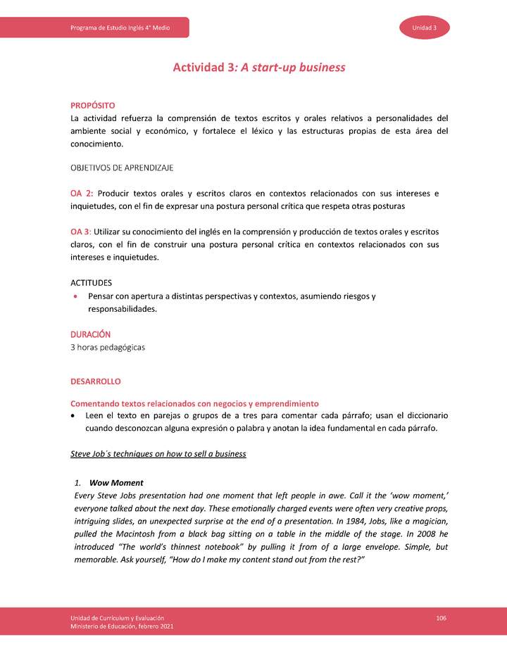 Actividad 3: A Start-up business Imagen portada