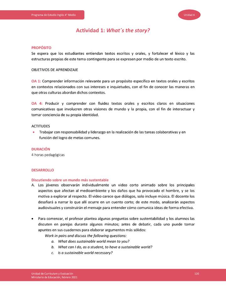 Actividad 1: What´s the story? Imagen portada
