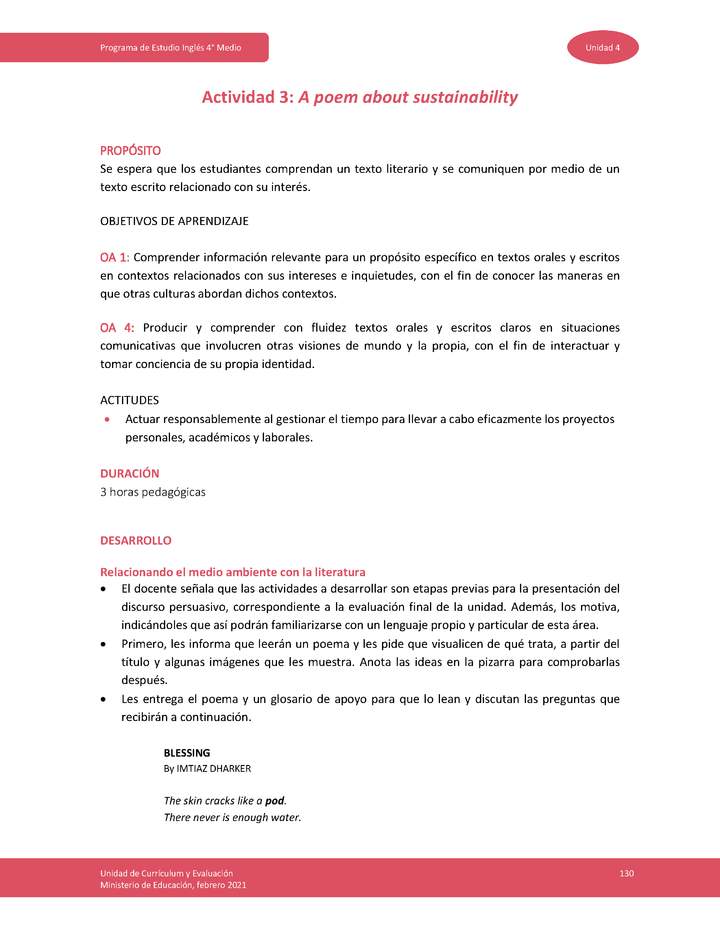 Actividad 3: A poem about sustainability Imagen portada