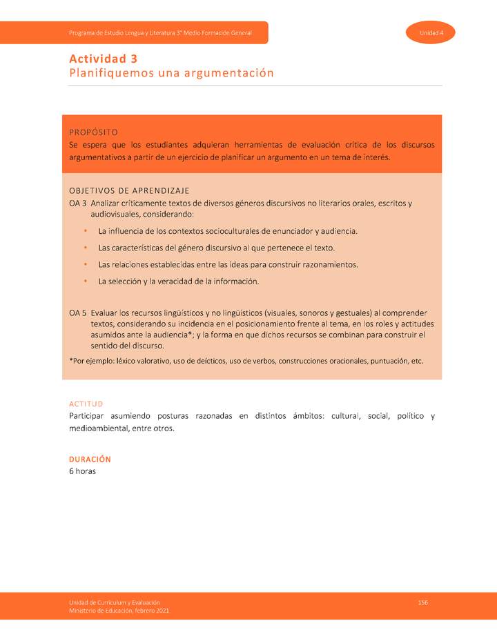Actividad 3: Planifiquemos una argumentación Imagen portada