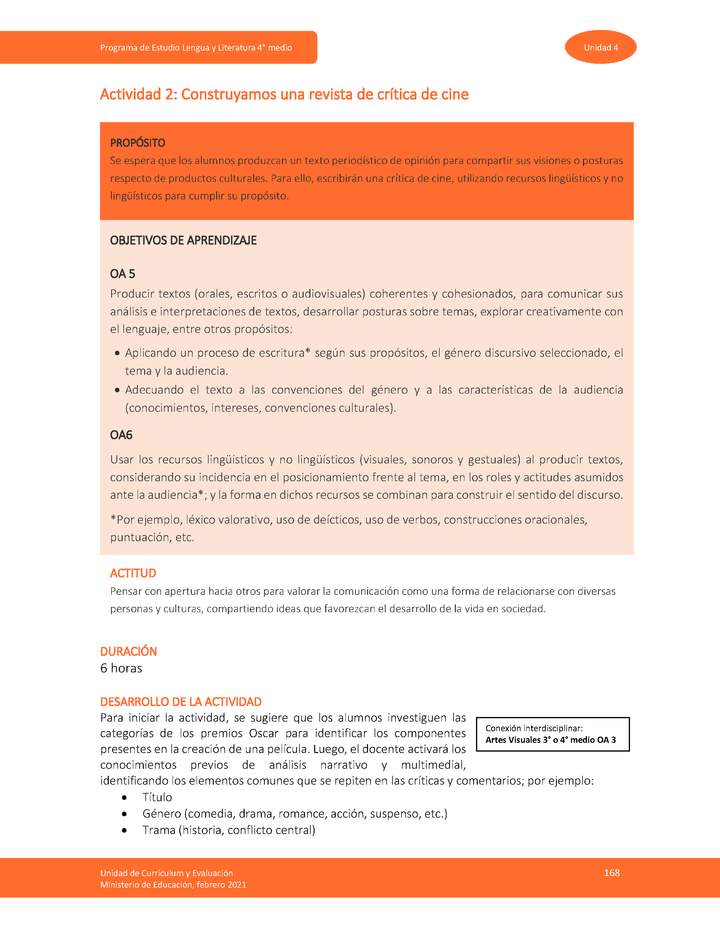 Actividad 2: Construyamos una revista de crítica de cine Imagen portada