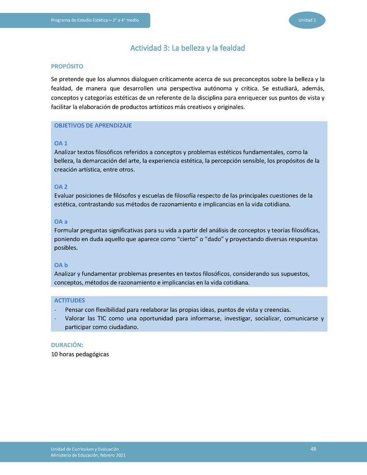 Actividad 3: La belleza y la fealdad Imagen portada