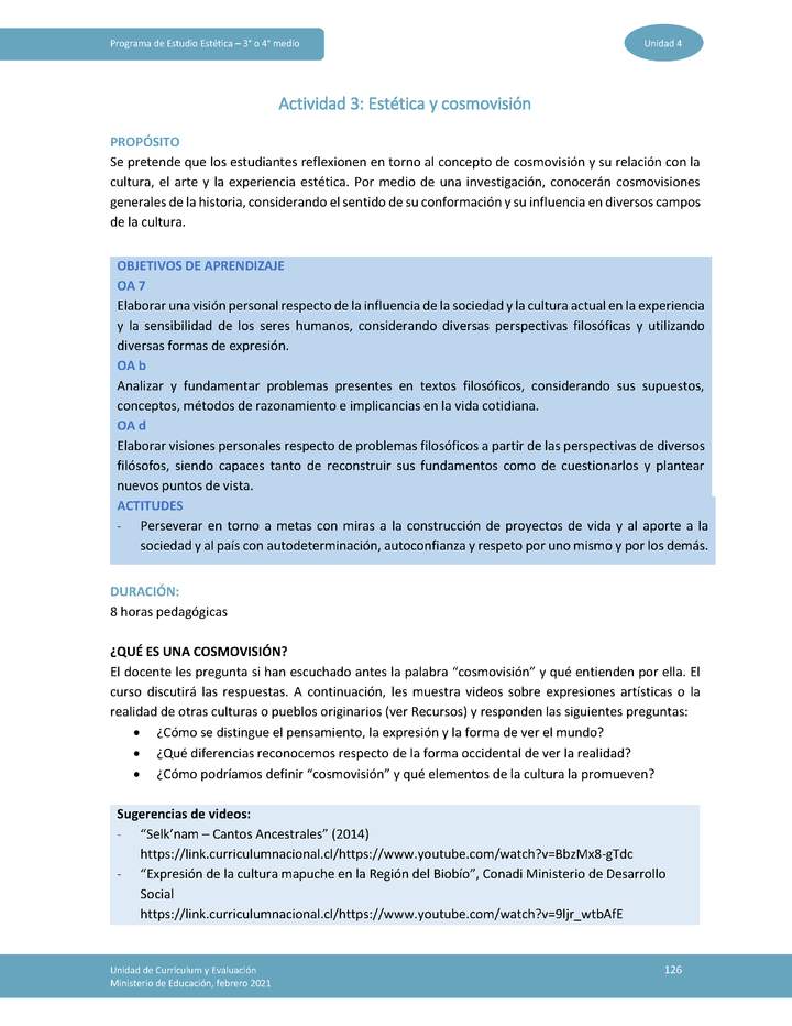 Actividad 3: Estética y cosmovisión Imagen portada