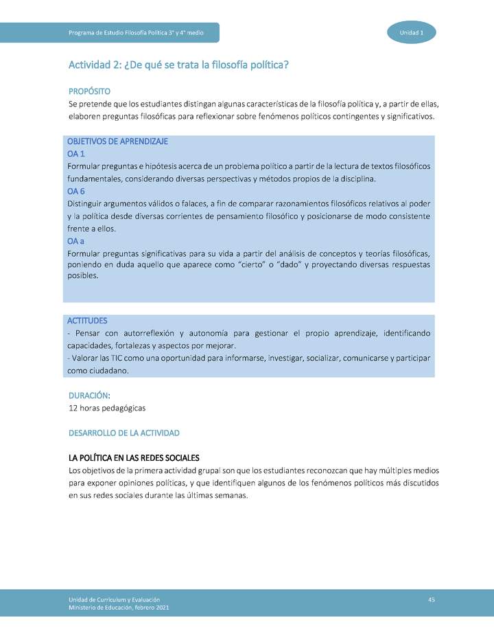 Actividad 2: ¿De qué se trata la Filosofía política? Imagen portada