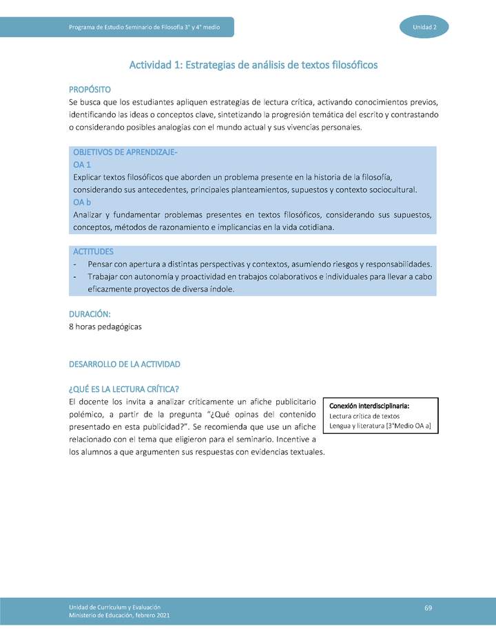 Actividad 1: Estrategias de análisis de textos filosóficos Imagen portada