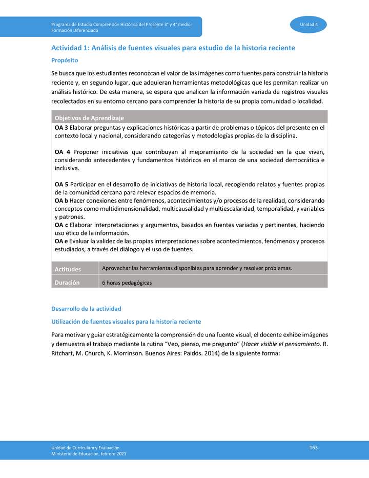 Actividad 1: Análisis de fuentes visuales para estudio de la historia reciente Imagen portada