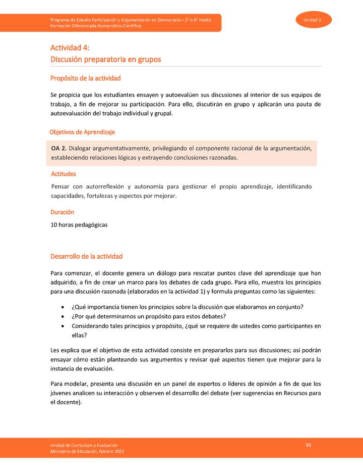 Actividad 4: Discusión preparatoria en grupos Imagen portada