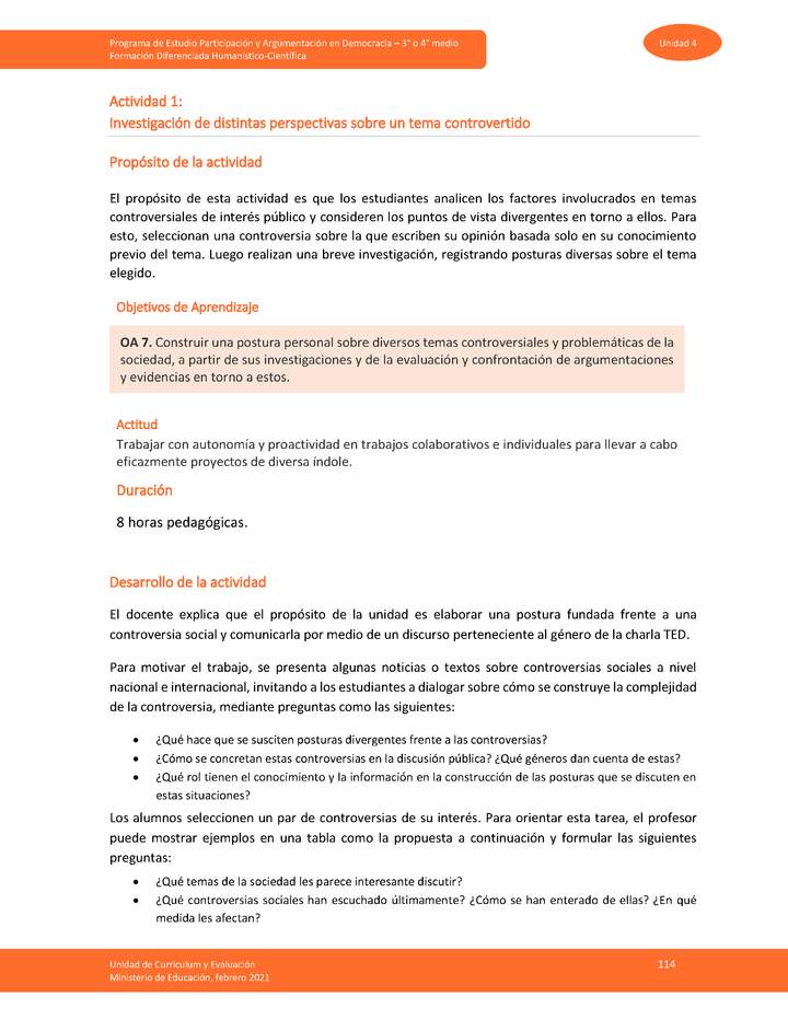Actividad 1: Investigación de distintas perspectivas sobre un tema controvertido Imagen portada