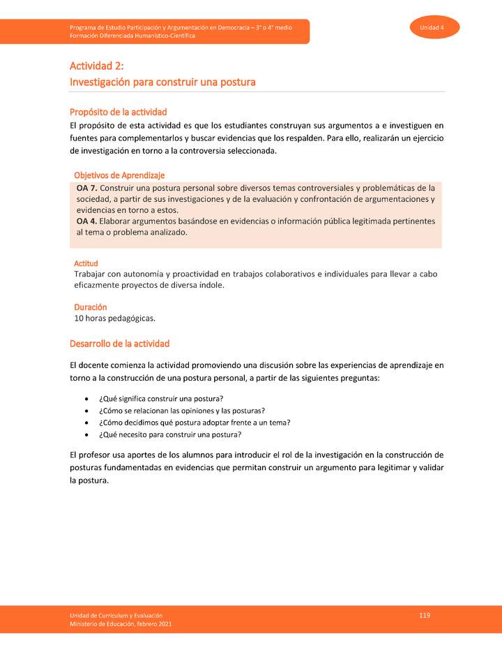 Actividad 2: Investigación para construir una postura Imagen portada