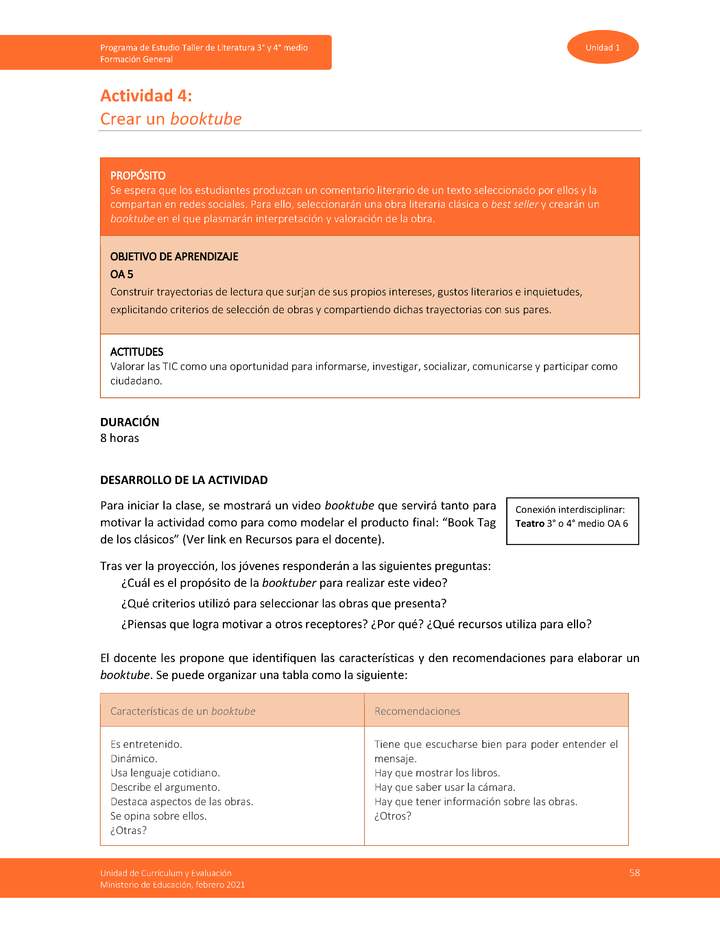 Actividad 4: Crear un booktube Imagen portada