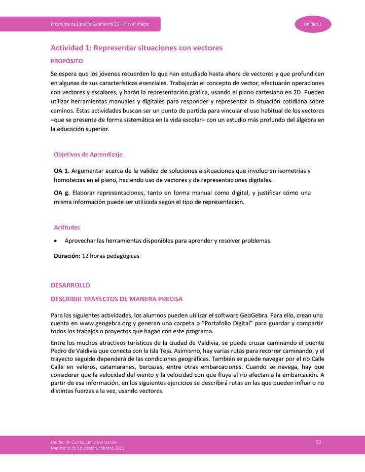 Actividad 1: Representar situaciones con vectores Imagen portada