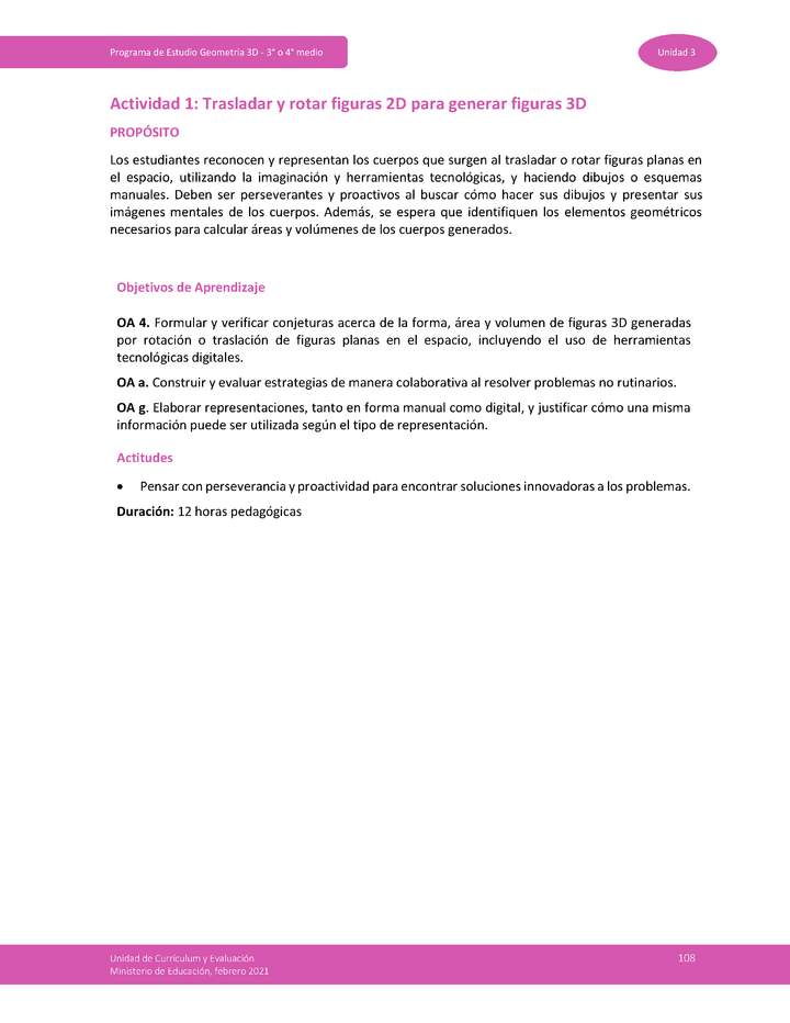 Actividad 1: Trasladar y rotar figuras 2D para generar figuras 3D Imagen portada