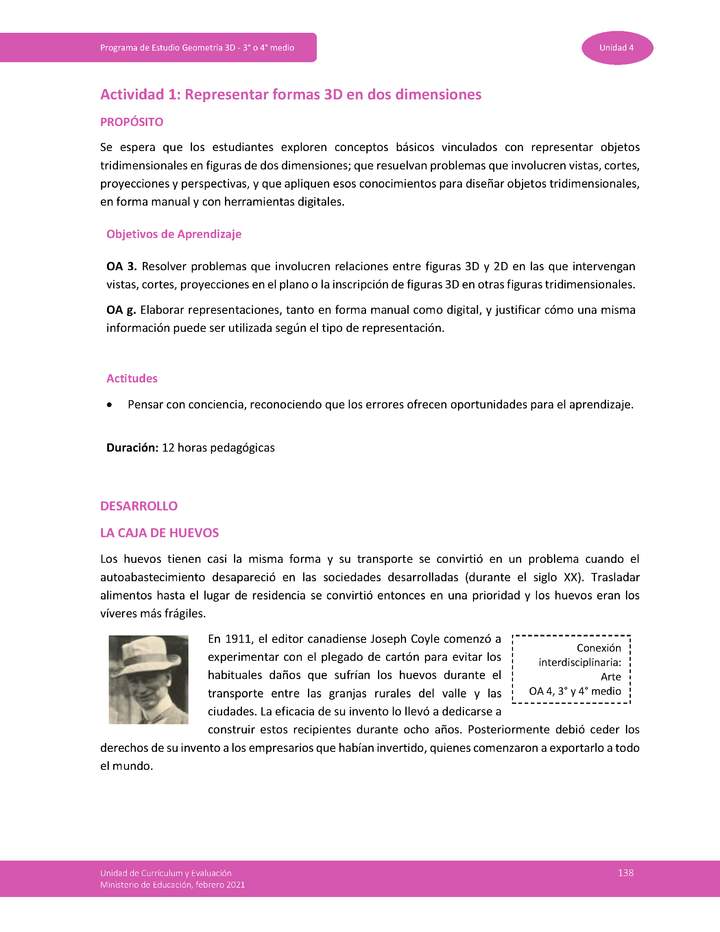 Actividad 1: Representar formas 3D en dos dimensiones Imagen portada
