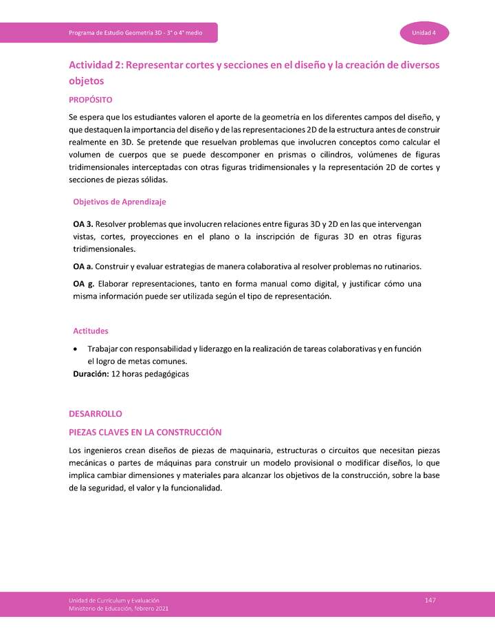 Actividad 2: Representar cortes y secciones en el diseño y creación de diversos objetos Imagen portada