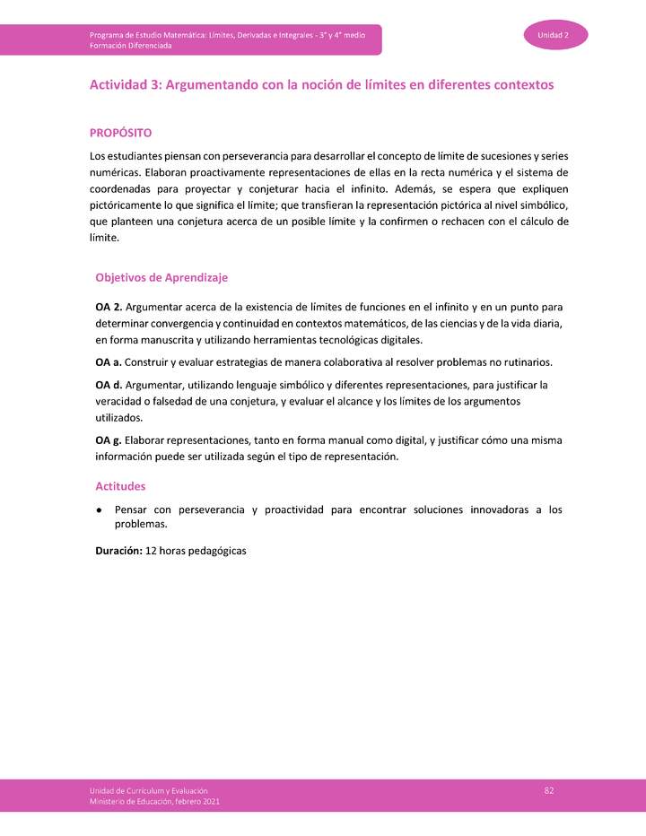 Actividad 3: Argumentando con la noción de límites en diferentes contextos Imagen portada