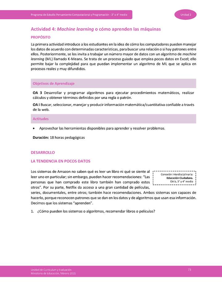 Actividad 4: Machine learning, o Cómo aprenden las máquinas Imagen portada