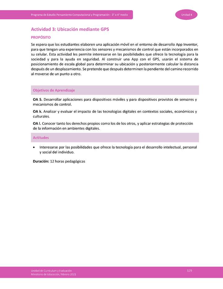 Actividad 3: Ubicación a través de GPS Imagen portada