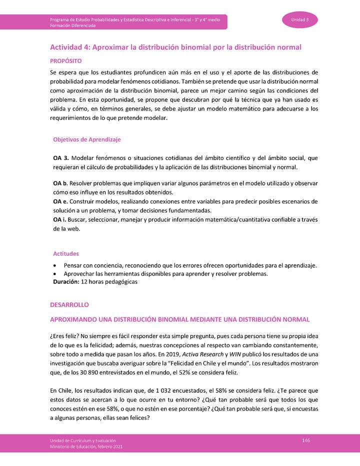 Actividad 4: Aproximar la distribución binomial por la distribución normal Imagen portada