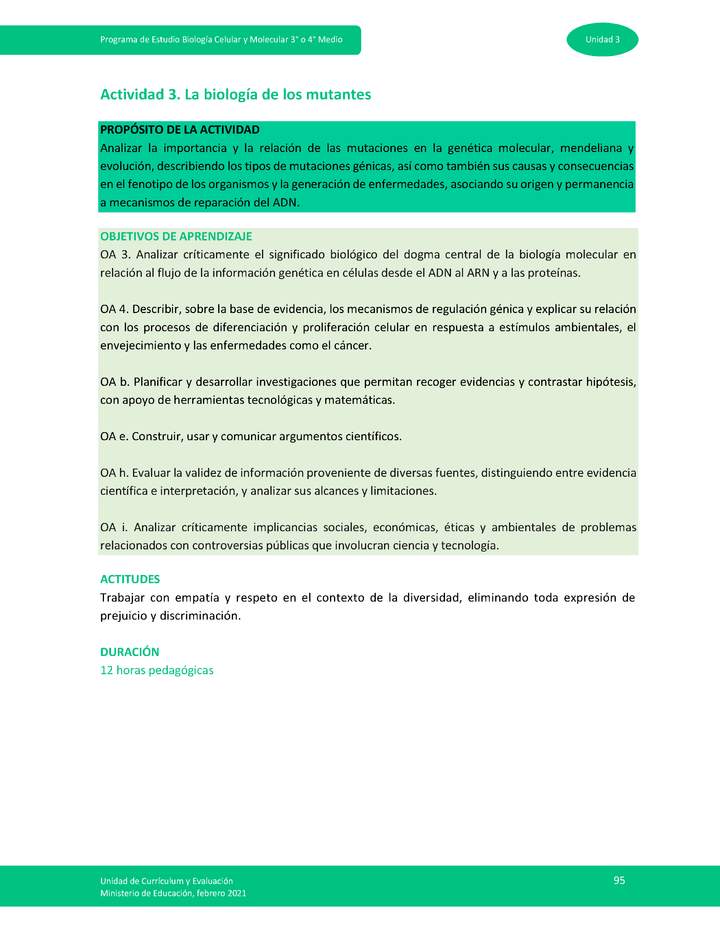 Actividad 3: La biología de los mutantes Imagen portada