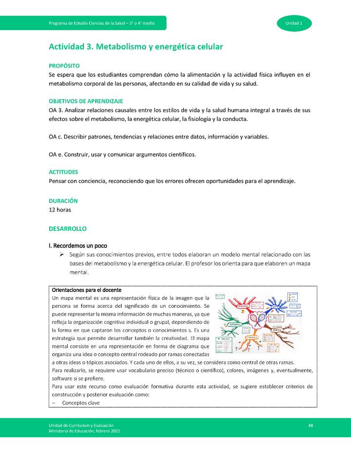 Actividad 3: Metabolismo y energética celular Imagen portada