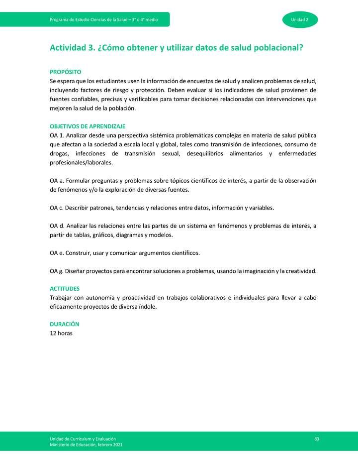 Actividad 3: ¿Cómo obtener y utilizar datos de salud poblacional? Imagen portada