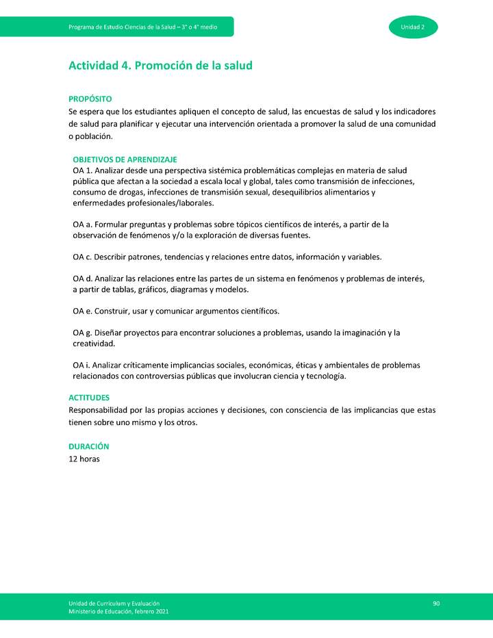 Actividad 4: Promoción de la salud Imagen portada