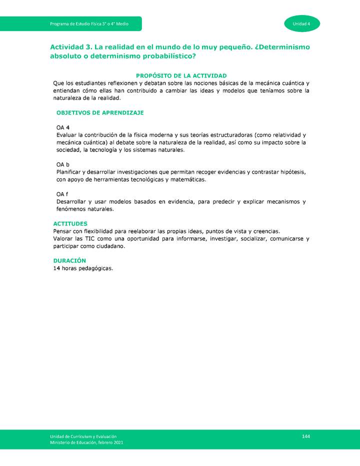 Actividad 3: La realidad en el mundo de lo muy pequeño. ¿Determinismo absoluto o determinismo probabilístico? Imagen portada