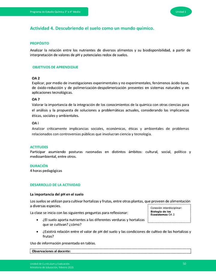 Actividad 4: Descubriendo el suelo como un mundo químico Imagen portada