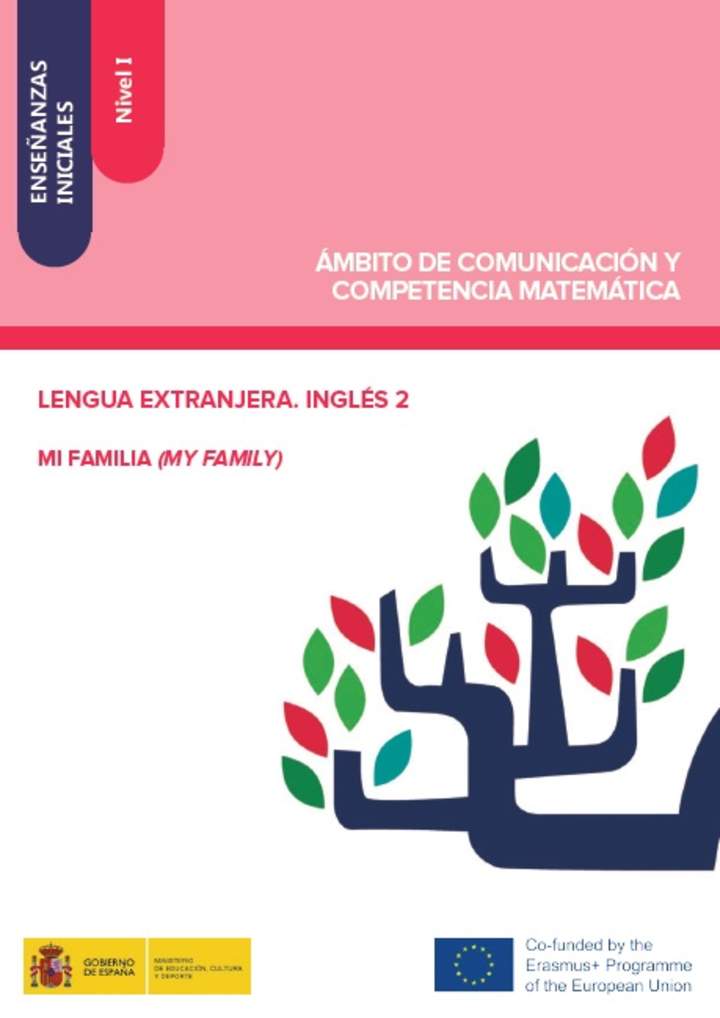 Enseñanzas iniciales. Nivel I. Ámbito de comunicación y competencia matemática. Lengua extranjera. Inglés 2. Mi familia (My family) Imagen portada