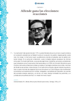 Allende gana las elecciones: reacciones Imagen portada