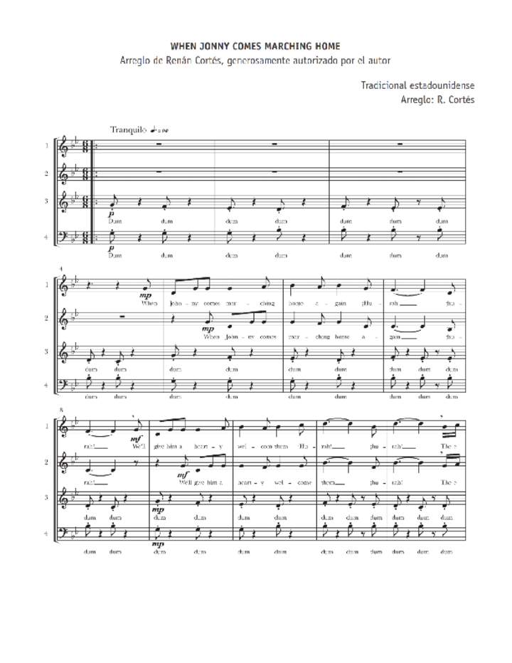 When Jonny comer marching home Imagen portada