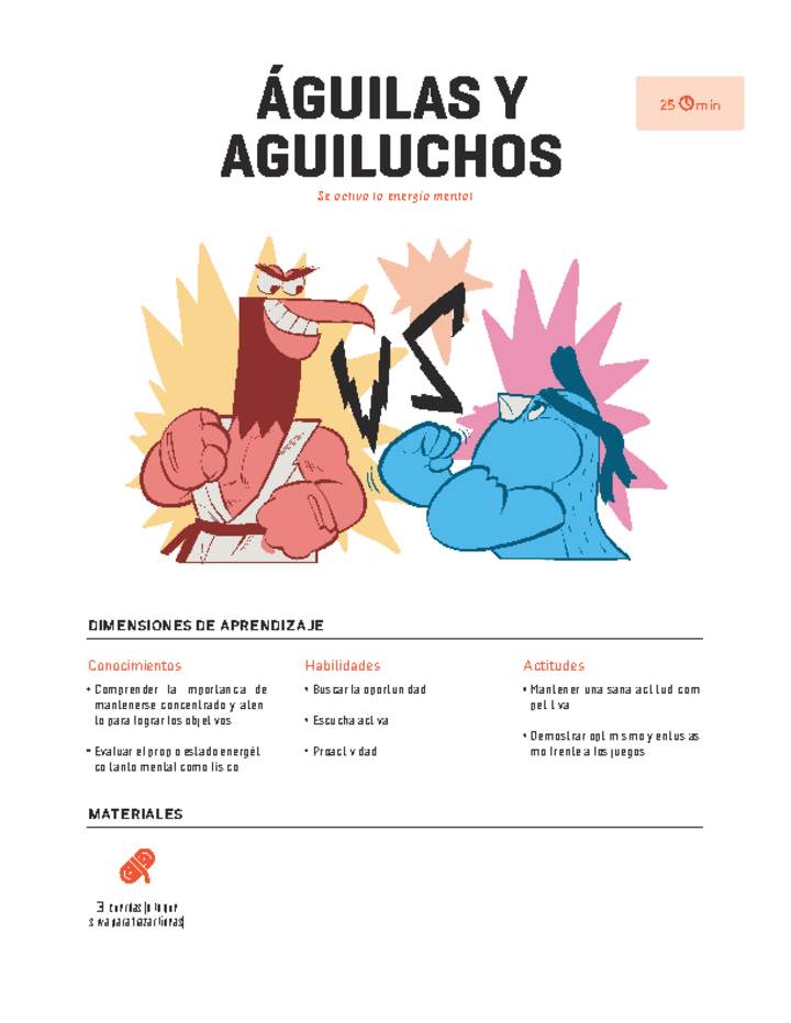 Clase 13. Juego Águilas y aguiluchos Imagen portada