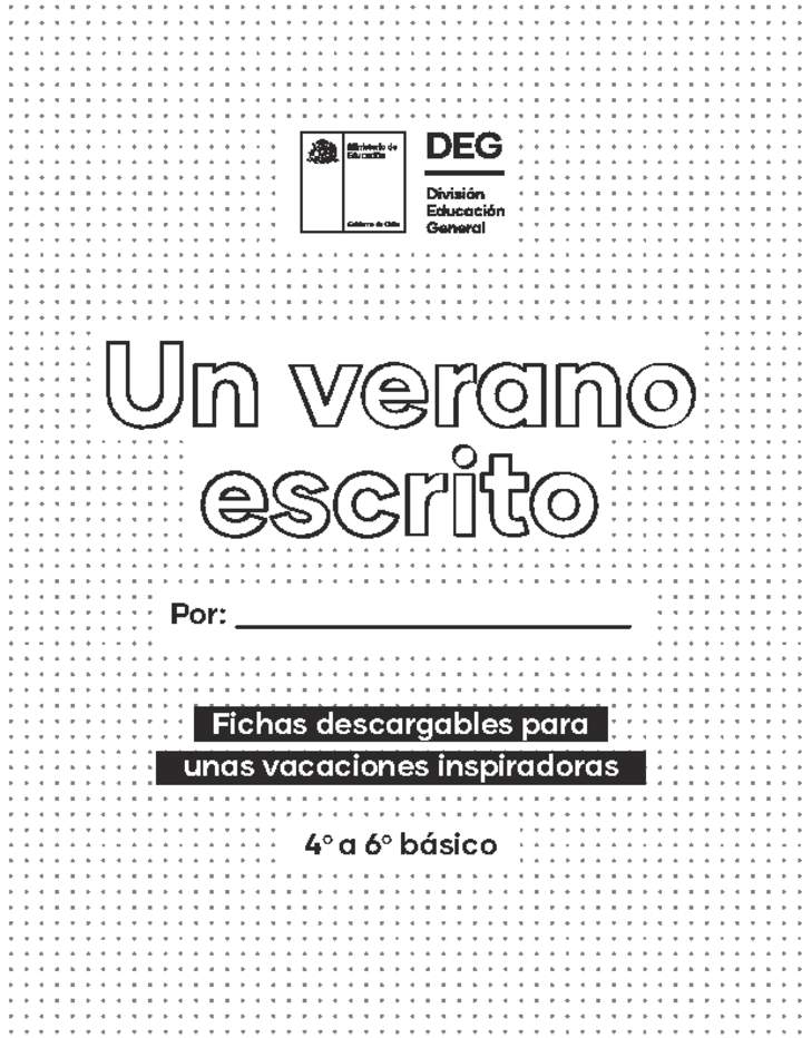 Un verano escrito en verano - 4° a 6° básico Imagen portada
