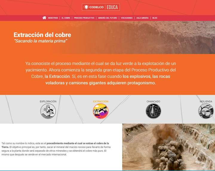 Extracción del cobre “Sacando la materia prima” Imagen portada